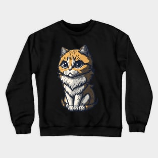 Cool Feline in Shades: Whiskered Purrfection for Cat Miaw Lovers Crewneck Sweatshirt